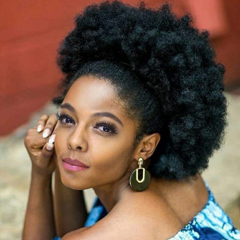 10-inch large African wig hair buds explosion head Caterpillar bun afropuffhairbun