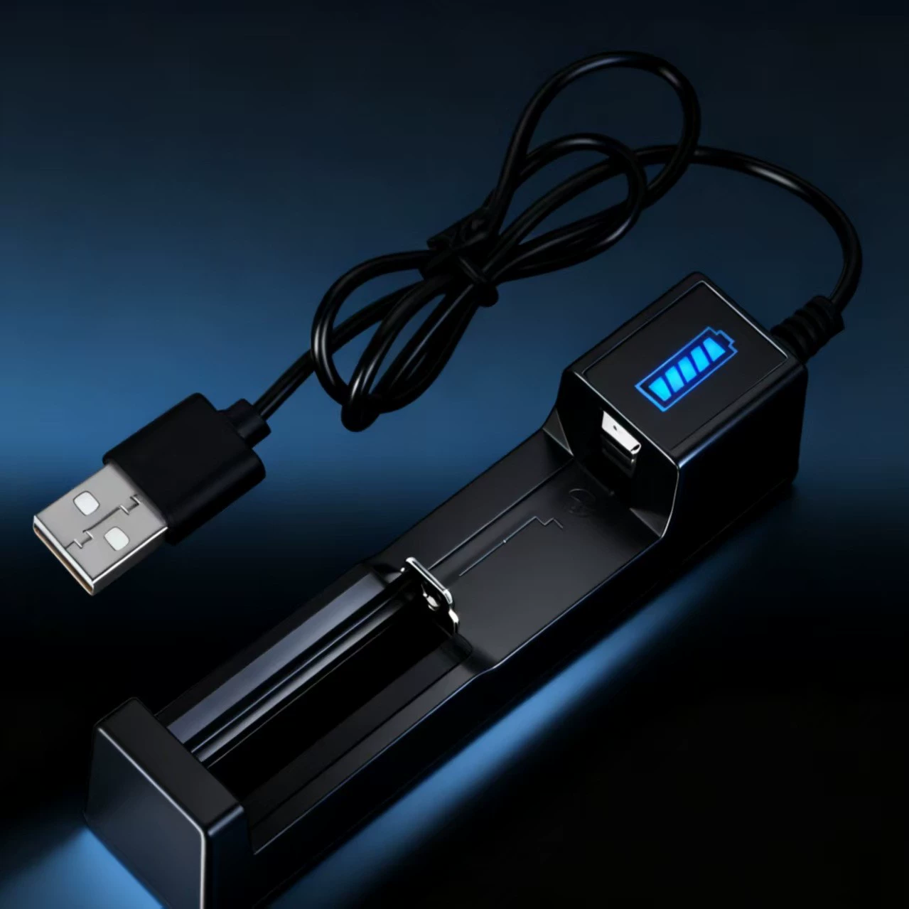Зарядное устройство с одним слотом 18650 зарядное устройство usb3.7V однозарядное устройство 16340 14500 26650 18500