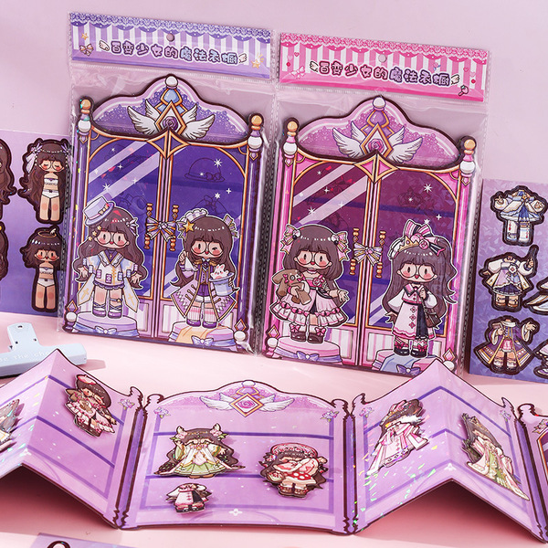Variable magic cartoon children's book with stickers