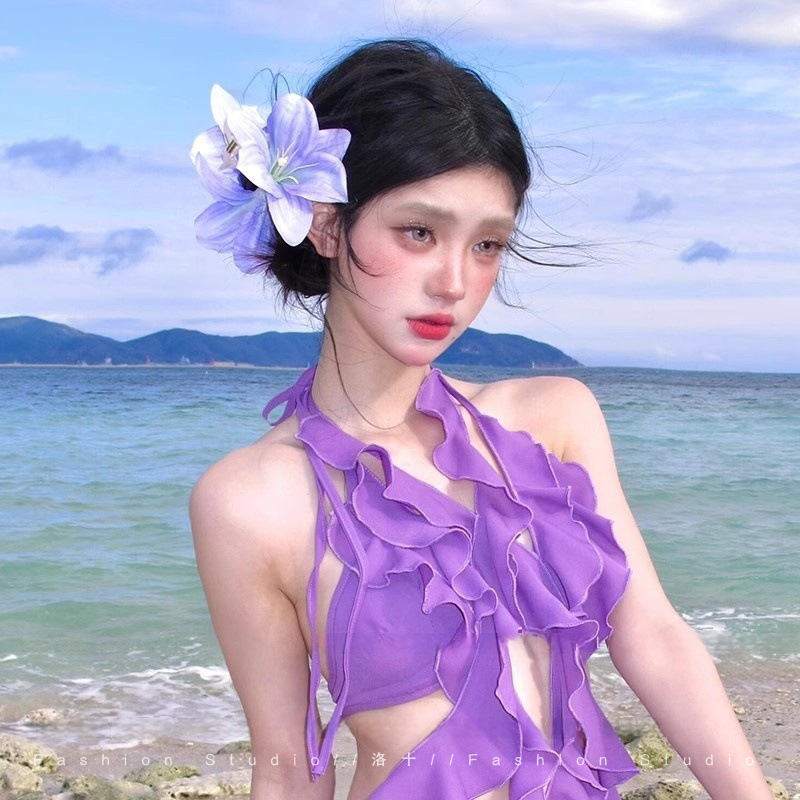 早春配饰玫瑰花白色花朵发夹大号鸭嘴夹女2025年新款高级感发饰品|undefined