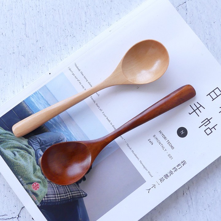 厂家直销 手工打磨圆润木勺 成人调羹汤勺 深圆口吃饭木勺子 餐具