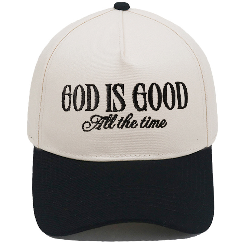 亚马逊GOD IS GOOD刺绣卡车司机帽拼色复古棒球帽欧美男女休闲帽|undefined