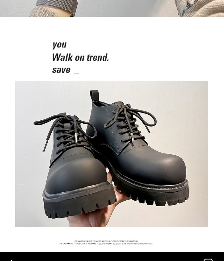 Herren Leder Chukka Boots Mit Dicker Sohle Im Arbeitsstil_voghion.com