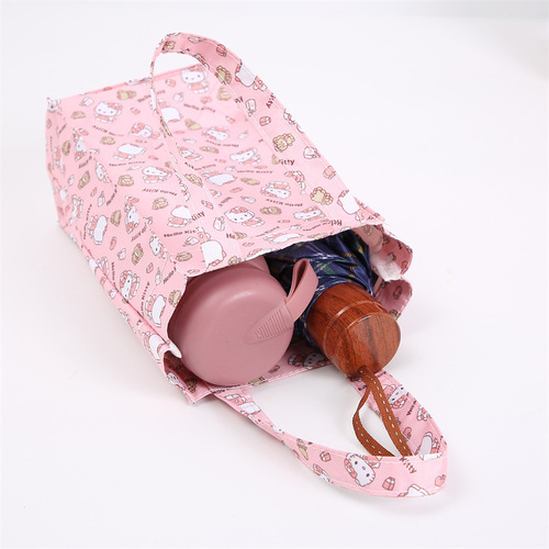 New cartoon ghost series waterproof hand carry kettle kettle bag thermos cup handbag folding umbrella storage bag