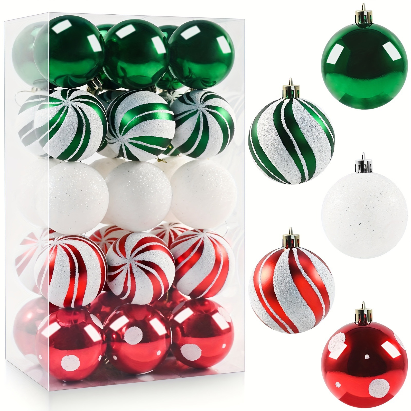 Traje transfronterizo Bola de Navidad 6cm conjunto 30 adornos de Navidad pintados Bola de Navidad Colgante