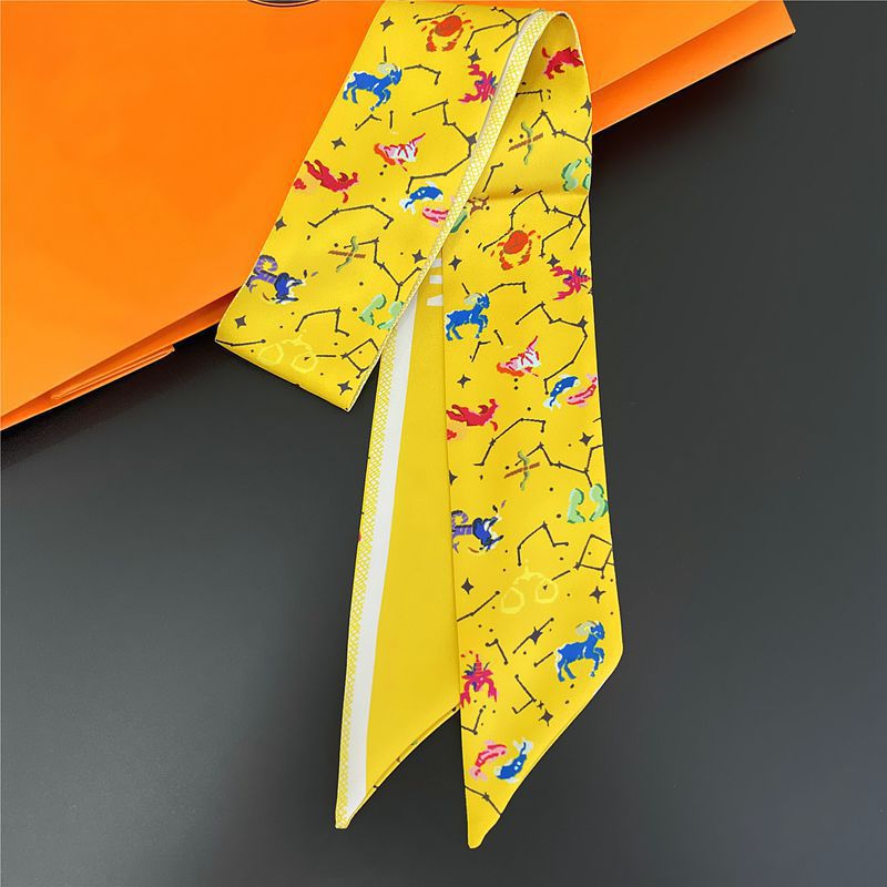 2025 nuevo estilo D bolsa atada bufanda de seda Dai Fei bolsa envuelta asa seda twilly tira larga y estrecha correa correa para el cuello cinta