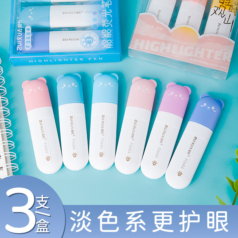 Cuchillo puntero de resaltador de color de ojos estudiantes puntero de resaltador de dibujos animados para niños cuentas de mano puntero de graffiti set puntero de resaltador