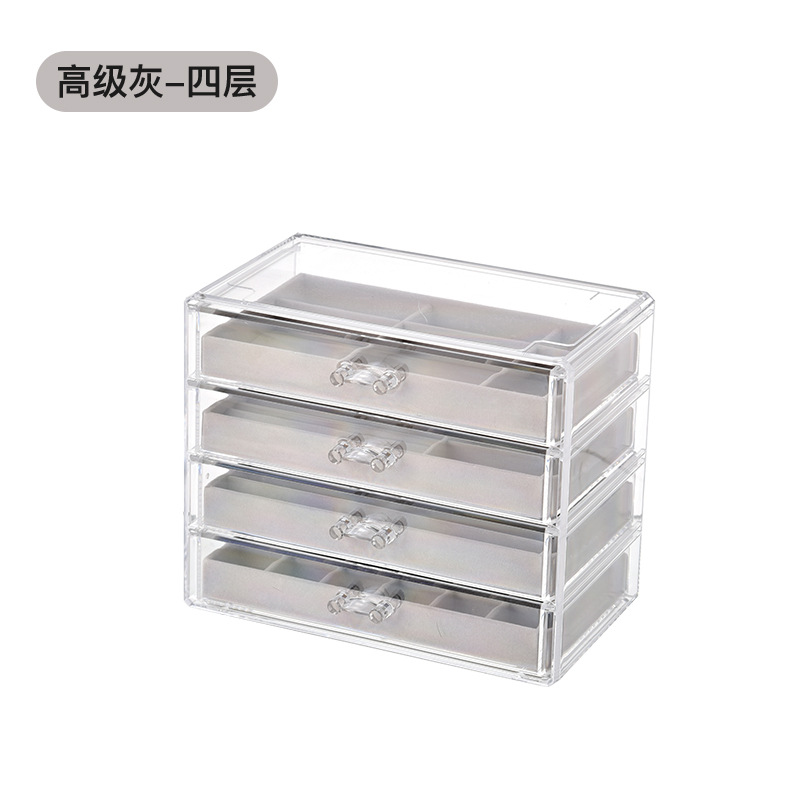 Caja de almacenamiento de joyas pendientes anti-oxidante collar acrílico de lana de alta calidad caja de joyas exquisitas artefactos