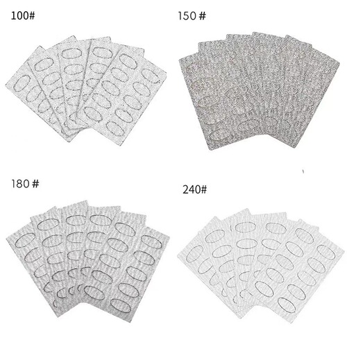 Manicure steel pusher Russian-style double-headed horseshoe steel pusher to remove dead skin bevel manicure pre-polished nail surface sand rubbing tablets