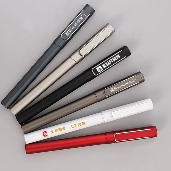 Factory Direct Sales Classic Colorful Metal Frosted Signature Pen Business Meeting Advertising Office Commemorative Gift Pen Logo