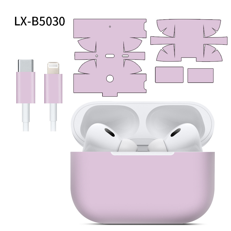 Adecuado para pegatinas de AirPods Pro2/Pro3, textura mate, película para auriculares Apple, película protectora de cobertura total