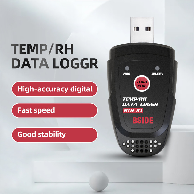 BSIDE BTH81温湿度数据记录仪usb自动数据记录冷藏冷链运输温度计