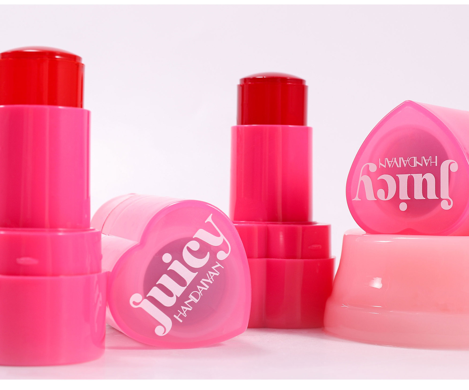 Cross-border Blush Stick: Moisturizing and long-lasting, jelly-like texture HANDAIYAN Matte 9-color heart-shaped Jelly Blush stick undefined