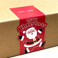50枚/バッグ赤い長方形シールギフトボックスシールクリスマスシールシール包装装飾シール