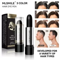 MLSMILE кросс-граничный одноразовый карандаш для окрашивания волос для маскировки седых волос и затылка, временная краска для волос в стиле помады, стик для волос