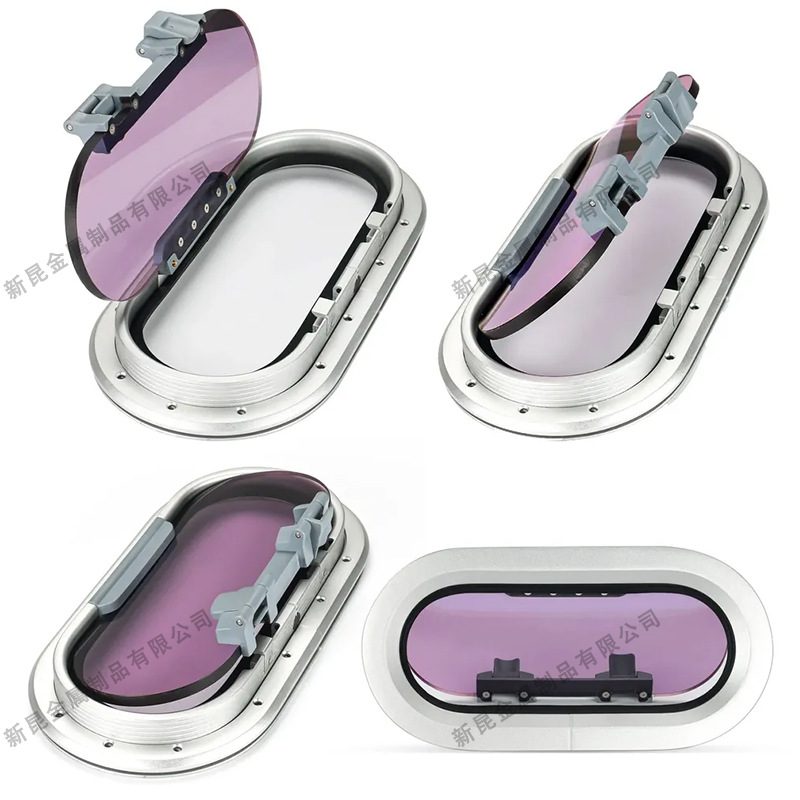 Oval Porthole Aluminum Alloy Porthole Multi Specification Acrylic Glass Marine Yacht RV Porthole Sunroof Accessories
