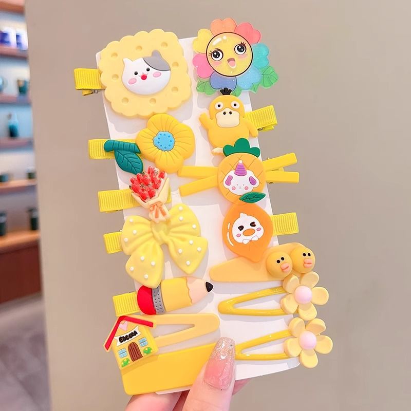 Cutie Kids Hairpin Set Coreano Baby Broken Hairpin Girl Back Brain Hairpin tocado de dibujos animados conejo frange clip