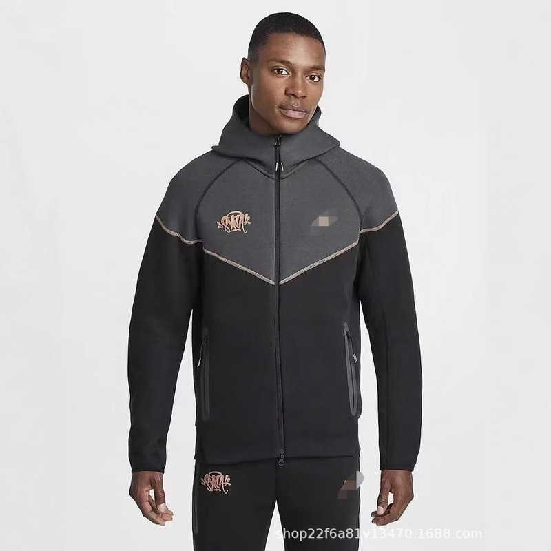 Cross-border Hook Joint Windrunner suit European and American Stars Hip-hop Hooded Sports Casual Jacket Windproof Jacket Trendy