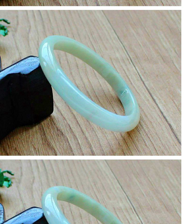Vòng tay ngọc bích tự nhiên Miến Điện dạng dải mỏng hoa nổi, có giấy chứng nhận chi tiết 15