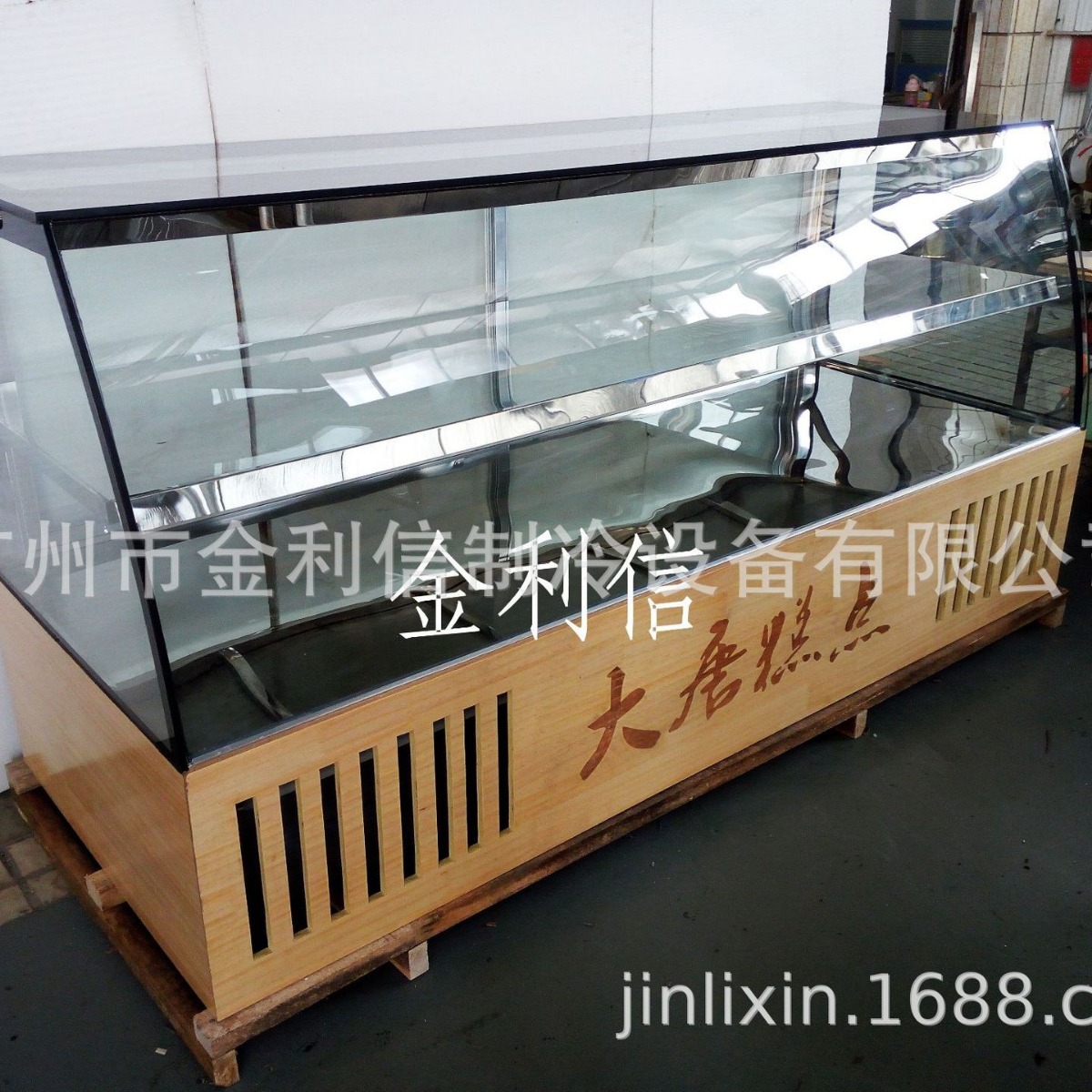 金利信牌新款木质酥皮红豆酥加热柜桃酥展示柜泡芙面包保温柜