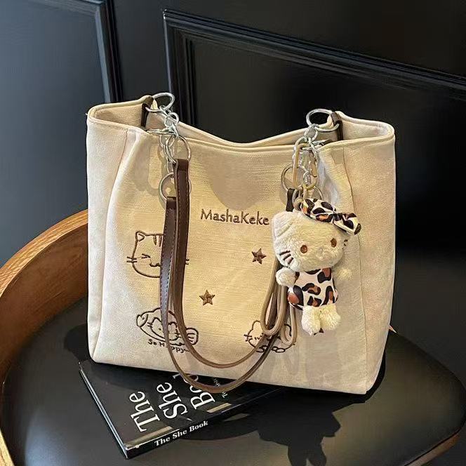 2025 Cross-Border Fashion Casual Tote Bag Versatile Commuter Armpit Bag Shoulder Bag Large Capacity Student School Bag