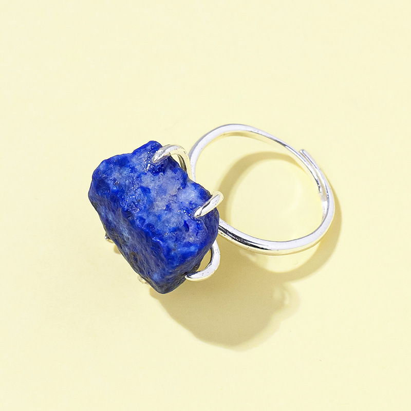 라피스라줄리(6개의 발톱이 있는 은받침)