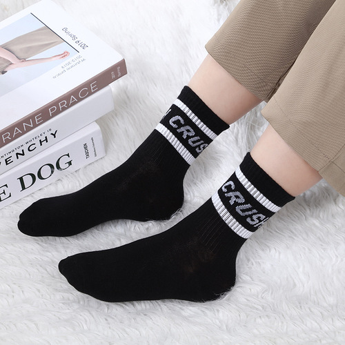 Basketball socks men's mid-calf socks summer ins trend running sports cotton deodorant anti-athlete men's socks autumn style