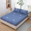 Plaid color striped bed sheet