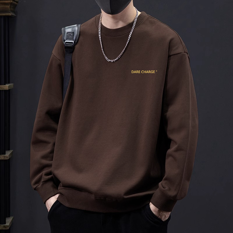 브라운 라운드넥 스웨트셔츠 레귤러스타일-1604 [GL]