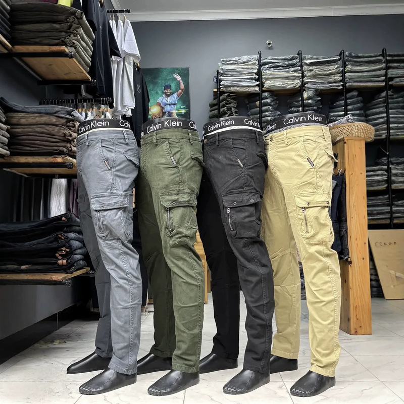 Multi Color Casual Cargo Pants Men's Multi-Color Casual Cargo Pants Wholesale in Stock