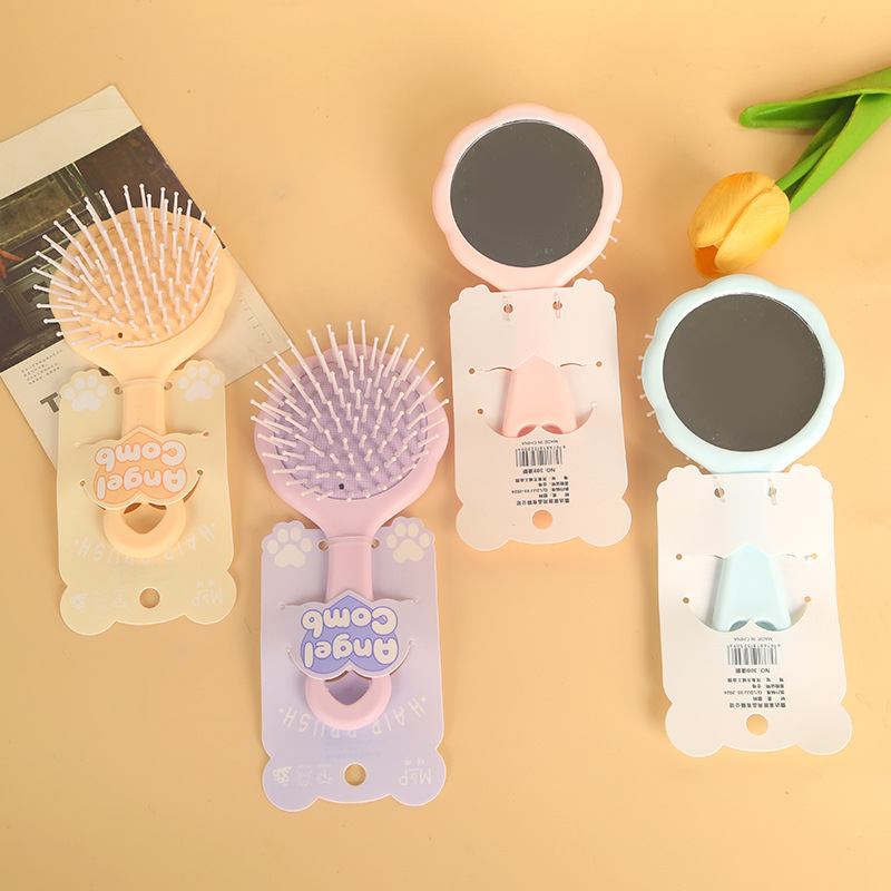 Air Cushion Comb with Mirror for Girls, Portable, Compact and Cute Air Cushion Comb, Scalp Massage, Hair Smoothing Comb, Air Bag Comb Air Cushion Comb with Mirror for Girls, Portable, Compact and Cute Air Cushion Comb, Scalp Massage, Hair Smoothing Comb, Air Bag Comb