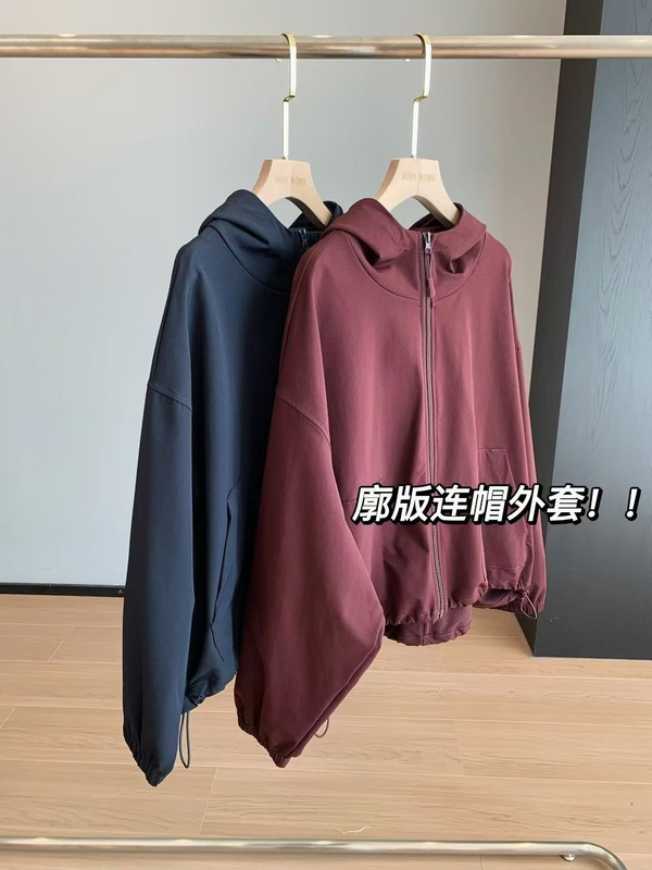 柜面牛货 廓版休闲连帽风衣外套短款夹克冲锋衣25秋季新W2801Y|undefined