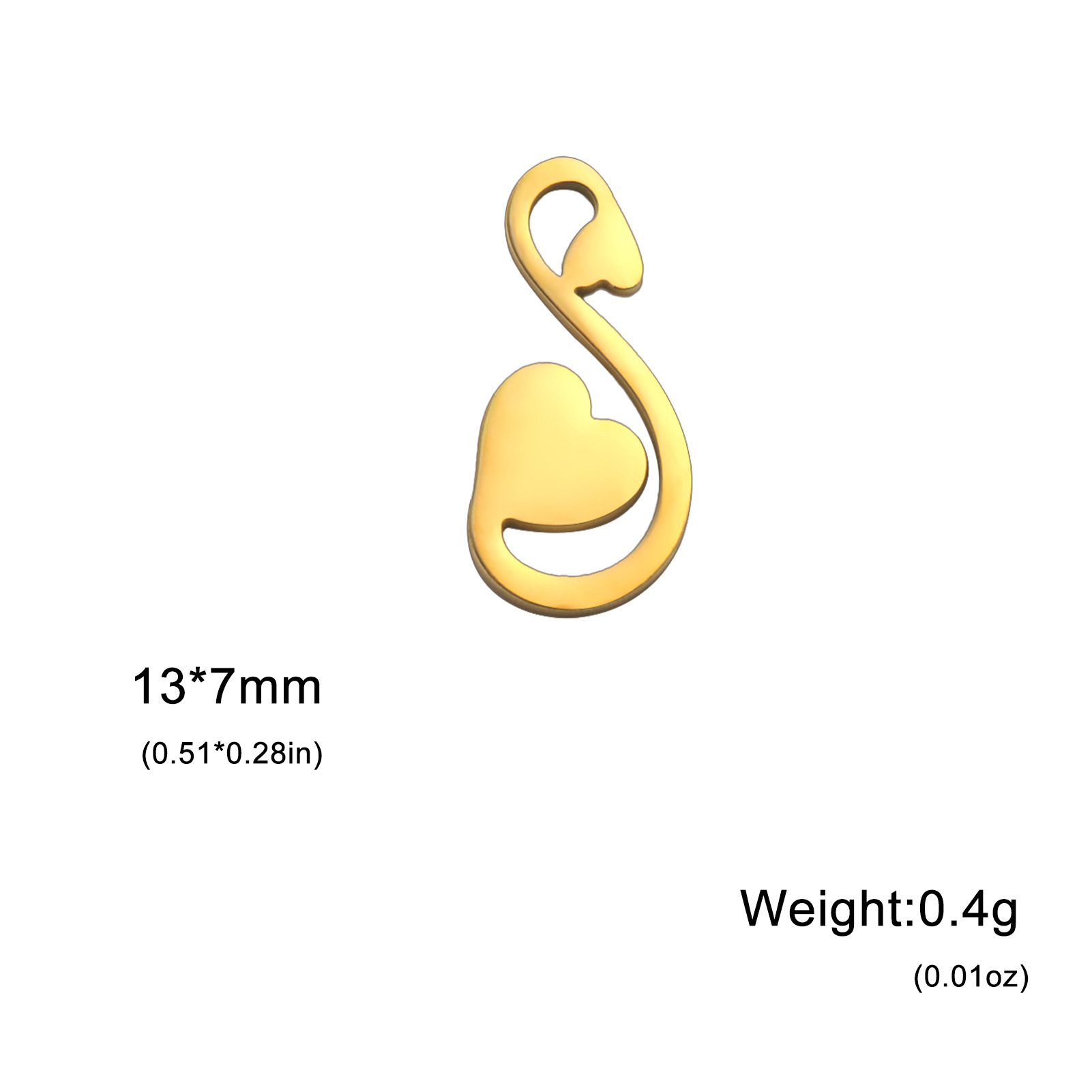 2g Weight Pendant Jewelry Making Type DIY Jewelry Accessories Classification 1 Piece Quantity Stainless Steel Material Leaf, Flower Pattern Polished Finish Plating Design Simple Style Style 1 Piece Stainless Steel Leaf Flower Polished Pendant 8