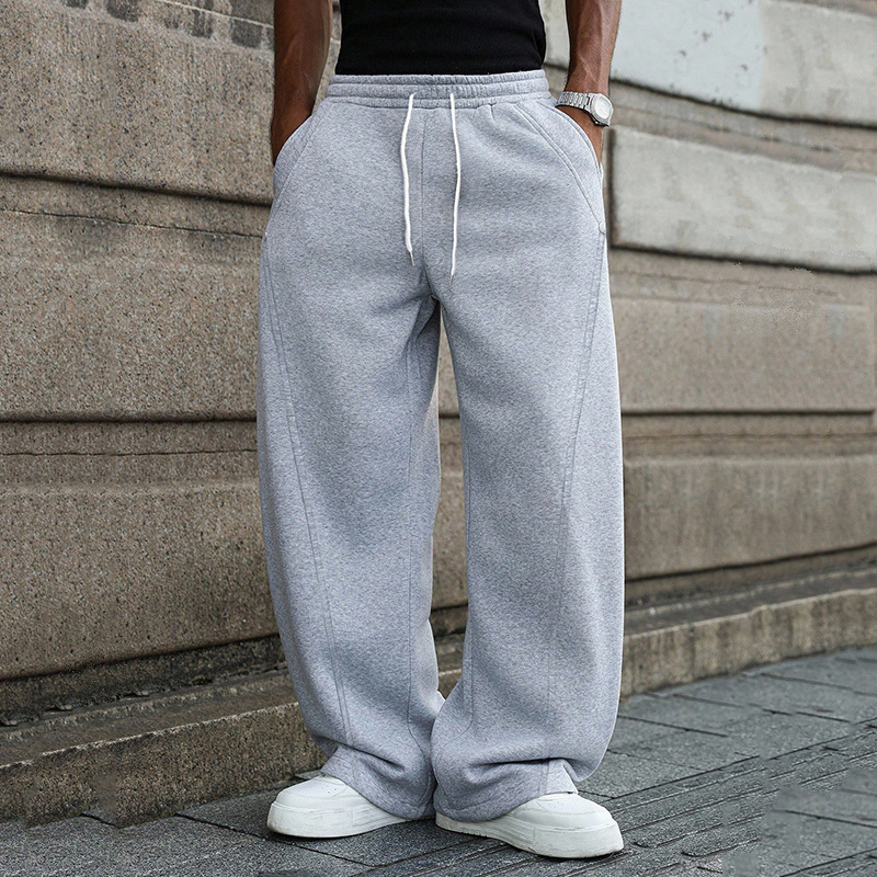 Comercio exterior transfronterizo Europa y América ropa de hombre Amazon para aliexpress cuerdas de dibujo sueltas pantalones de cuchillo de abrigo de tamaño grande en stock