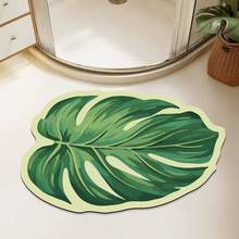 绿植异型花卉软硅藻泥地垫吸水垫浴室耐脏速干防滑卫生间浴室地垫