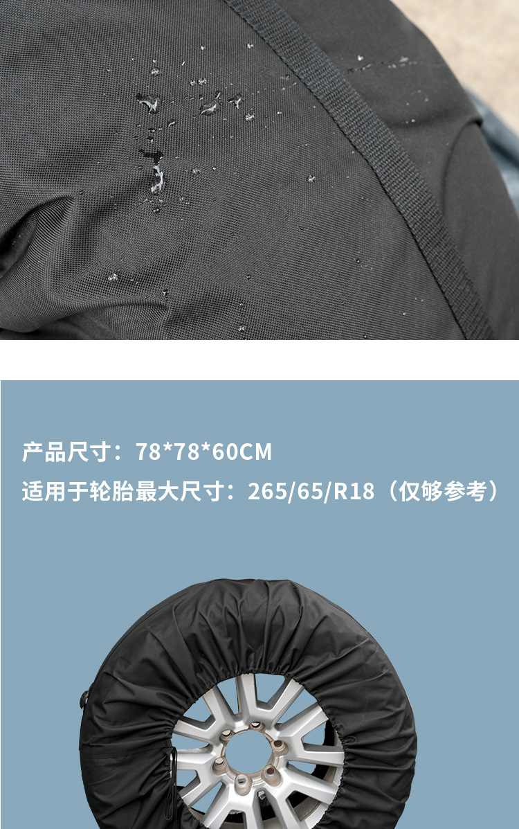 Tire Spare Tire Cover Rv Tire Protective Cover 420D Dustproof and Waterproof Protective Cover Car Tire Satchel Protective Cover
