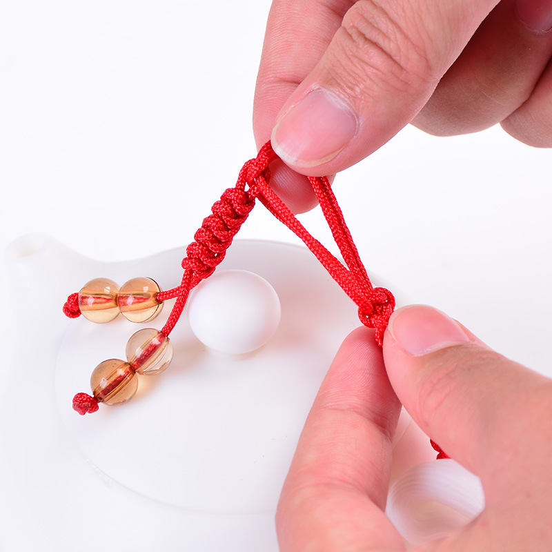 Juego de té accesorios atados olla cuerda tejida tetera cuerda atada tetera tapa púrpura arena tetera tapa cuerda creativa