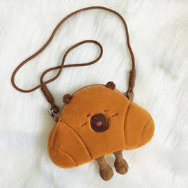 可爱单肩斜挎包生日礼物时尚2025爆款卡通日系学校少女女孩毛绒包