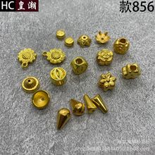 工厂直发塑料水镀沙金配件手链隔珠古法金DIY饰品手串散珠配件