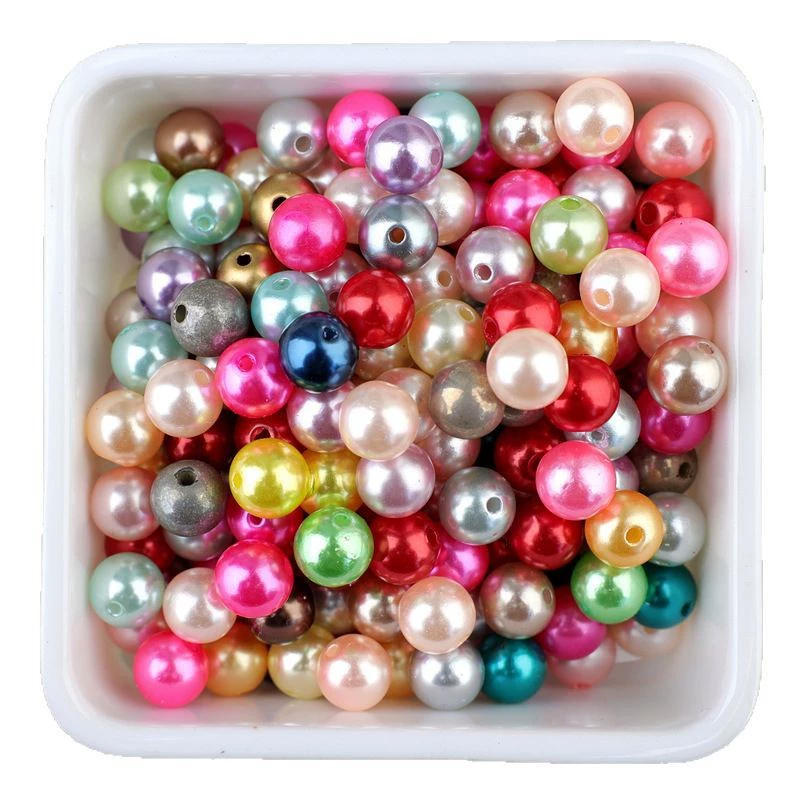 Прямой imitation жемчуг ABS imitation pearl DIY все круглые продольные перфорации imitation pearl ABS перфорированный градиент цвета imitation pearl