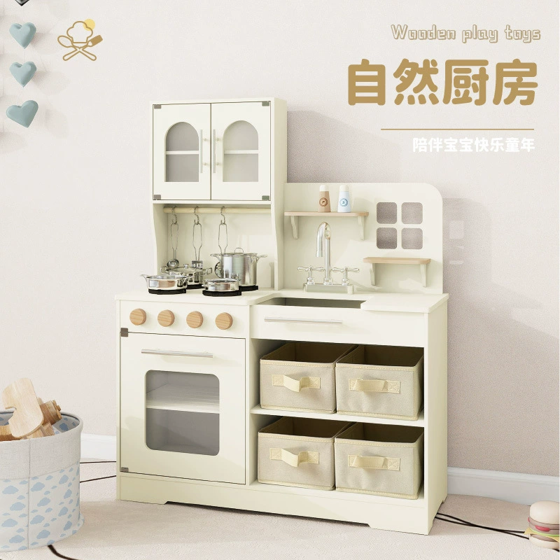 Деревянная игровая кухня для приготовления еды