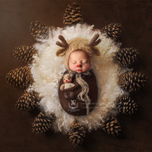 兒童影樓新生兒寶寶主題服裝道具拍照嬰兒滿月影百天照創意鹿衣服