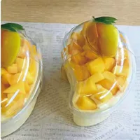 Блистерная коробка для торта с мусом манго, прозрачная упаковочная коробка в форме фруктов, многослойная коробка дуриан, упаковочная коробка для выпечки блинов