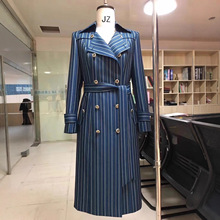 精品大衣女装小批量定做品牌单风衣高品质高级商务定制双排扣腰带