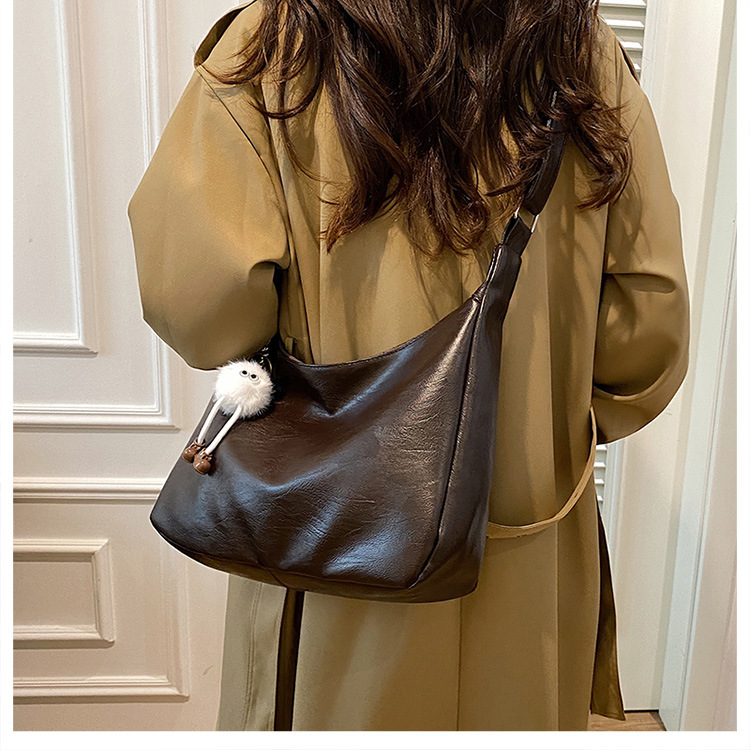 Simple and large-capacity bag for women, 2024 new style, fashionable and versatile casual single-shoulder bag, student commuting crossbody tote bag undefined