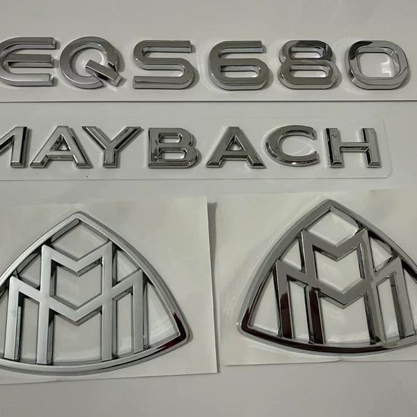 Suitable for Mercedes-Benz Maybach EQS680 lettering, Mercedes-Benz EQS680 car emblem, tail emblem, and number plate