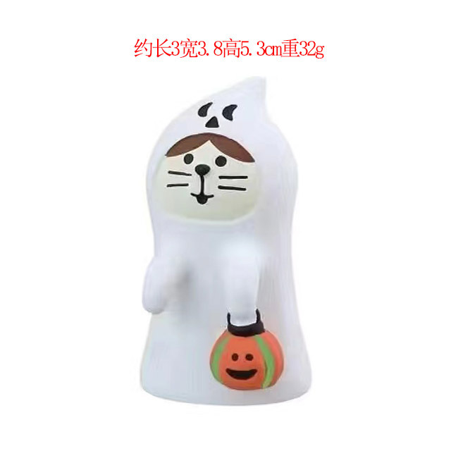 ハロウィンオーナメント雑貨日本猫カボチャトレンディブラインドボックス装飾 DIY 手作り樹脂工芸品小さな装飾品|undefined