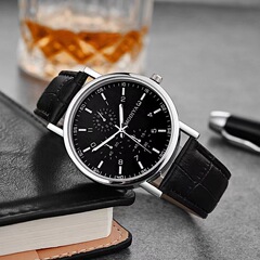 ホットセール工場直接供給ギフト時計ベルト時計クォーツ時計時計卸売メンズ時計クリエイティブ時計卸売