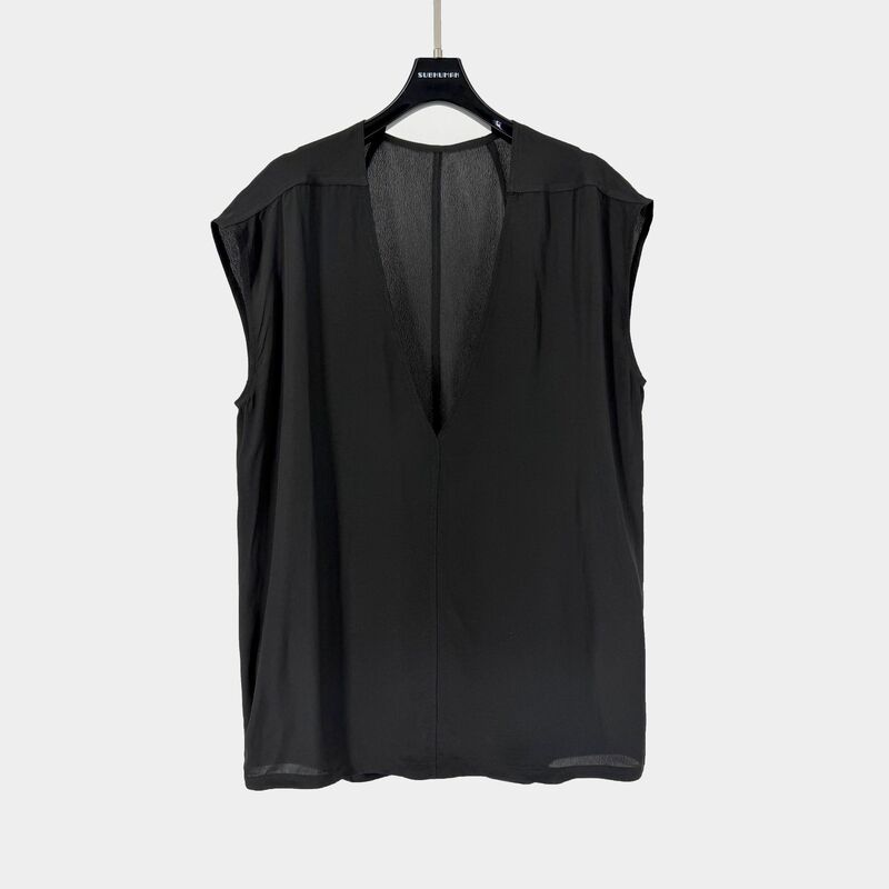 Dark Style Trendy Fashion Lightweight Deep V-Neck Sleeveless Top 26-Year Personality Vest Summer Breathable Sweat-Absorbing T-Shirt