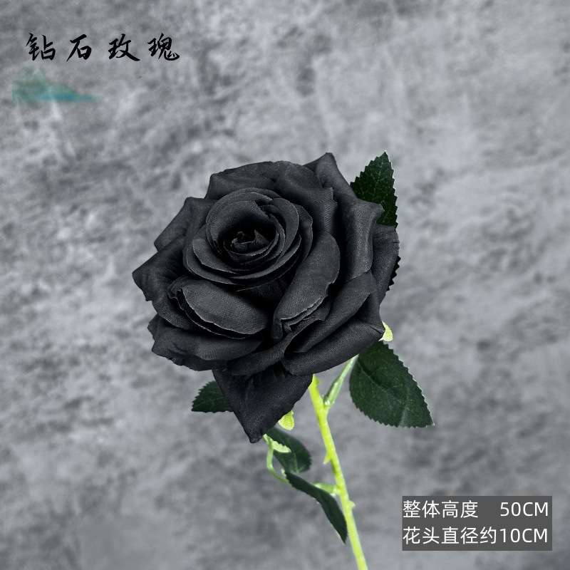 Silk cloth-diamond-black